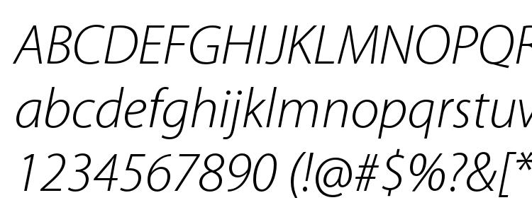 glyphs MyriadPro LightIt font, сharacters MyriadPro LightIt font, symbols MyriadPro LightIt font, character map MyriadPro LightIt font, preview MyriadPro LightIt font, abc MyriadPro LightIt font, MyriadPro LightIt font