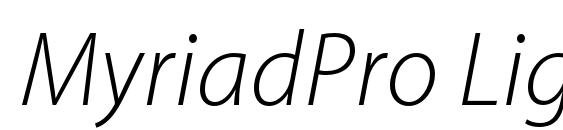 MyriadPro LightIt Font