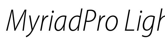 MyriadPro LightSemiCnIt font, free MyriadPro LightSemiCnIt font, preview MyriadPro LightSemiCnIt font