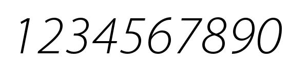 MyriadPro LightSemiExtIt Font, Number Fonts