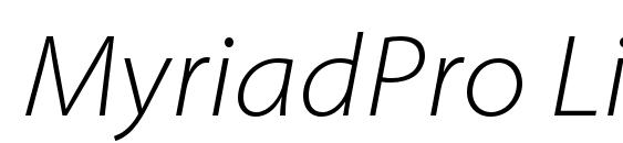 MyriadPro LightSemiExtIt Font