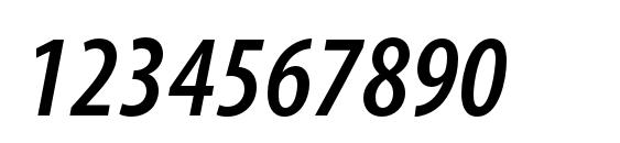 MyriadPro SemiboldCondIt Font, Number Fonts