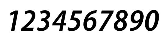 MyriadPro SemiboldSemiCnIt Font, Number Fonts