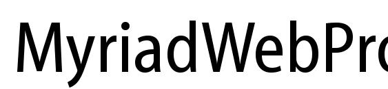 MyriadWebPro Condensed Font