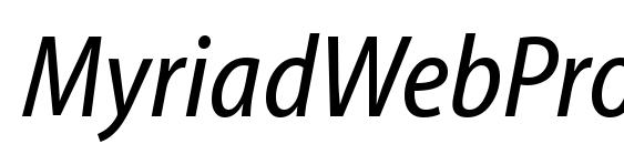 MyriadWebPro CondensedItalic Font