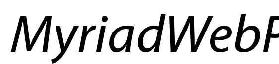 MyriadWebPro Italic Font