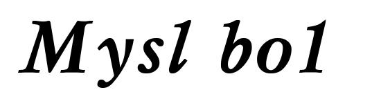 Mysl bo1 font, free Mysl bo1 font, preview Mysl bo1 font
