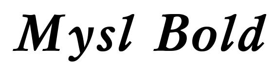 Mysl Bold Italic Font