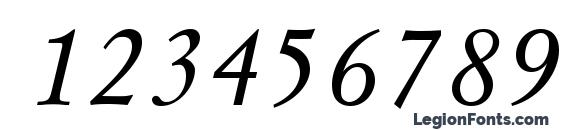 Mysl Italic Cyrillic Font, Number Fonts