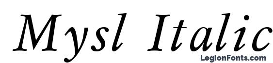 Mysl Italic Cyrillic Font