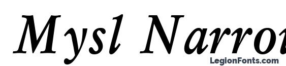 Mysl Narrow Bold Italic.001.001 font, free Mysl Narrow Bold Italic.001.001 font, preview Mysl Narrow Bold Italic.001.001 font
