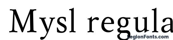 Mysl regular Font