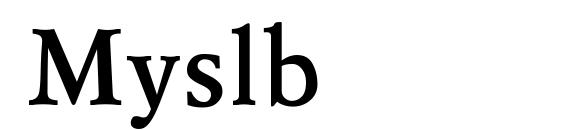 шрифт Myslb, бесплатный шрифт Myslb, предварительный просмотр шрифта Myslb