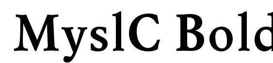 шрифт MyslC Bold, бесплатный шрифт MyslC Bold, предварительный просмотр шрифта MyslC Bold