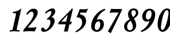 MyslC BoldItalic Font, Number Fonts