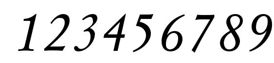 MyslC Italic Font, Number Fonts