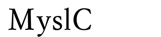 шрифт MyslC, бесплатный шрифт MyslC, предварительный просмотр шрифта MyslC