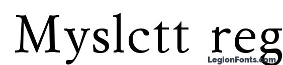 Myslctt regular Font