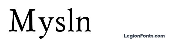 шрифт Mysln, бесплатный шрифт Mysln, предварительный просмотр шрифта Mysln
