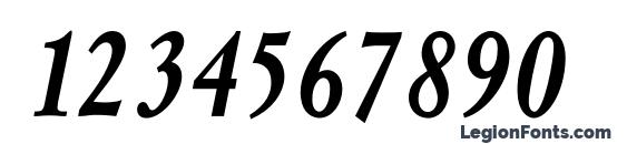 Myslnarrowc bolditalic Font, Number Fonts