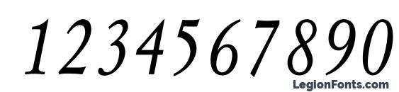 Myslnarrowc italic Font, Number Fonts