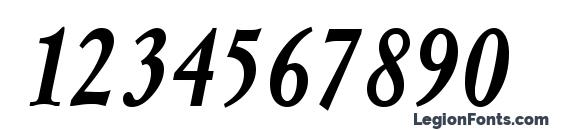 MyslNarrowCTT BoldItalic Font, Number Fonts