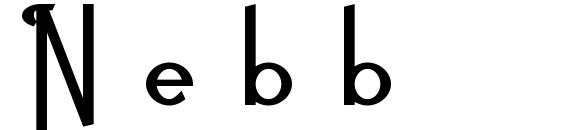 N e b b font, free N e b b font, preview N e b b font