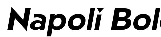 шрифт Napoli Bold Italic, бесплатный шрифт Napoli Bold Italic, предварительный просмотр шрифта Napoli Bold Italic