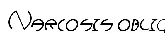 Narcosis oblique font, free Narcosis oblique font, preview Narcosis oblique font