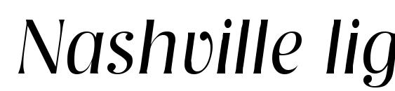 Nashville lightita font, free Nashville lightita font, preview Nashville lightita font