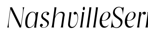 NashvilleSerial Xlight Italic Font