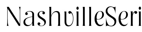 NashvilleSerial Xlight Regular Font