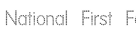 Шрифт National First Font Dotted