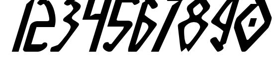 Шрифт Native Alien Italic, Шрифты для цифр и чисел