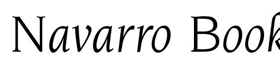 Navarro BookItalic font, free Navarro BookItalic font, preview Navarro BookItalic font