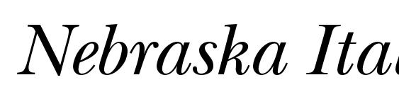 шрифт Nebraska Italic, бесплатный шрифт Nebraska Italic, предварительный просмотр шрифта Nebraska Italic