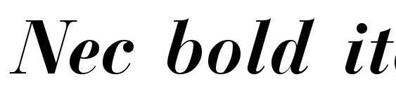 шрифт Nec bold italic, бесплатный шрифт Nec bold italic, предварительный просмотр шрифта Nec bold italic