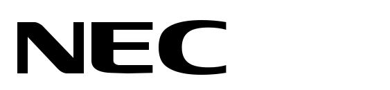 шрифт NEC, бесплатный шрифт NEC, предварительный просмотр шрифта NEC