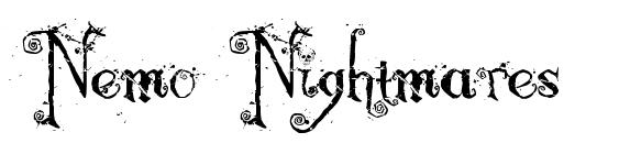 шрифт Nemo Nightmares, бесплатный шрифт Nemo Nightmares, предварительный просмотр шрифта Nemo Nightmares