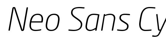 шрифт Neo Sans Cyr Light Italic, бесплатный шрифт Neo Sans Cyr Light Italic, предварительный просмотр шрифта Neo Sans Cyr Light Italic
