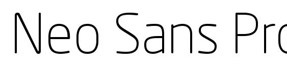 Шрифт Neo Sans Pro Light