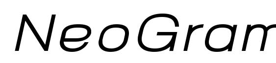 шрифт NeoGram ItalicExtd, бесплатный шрифт NeoGram ItalicExtd, предварительный просмотр шрифта NeoGram ItalicExtd