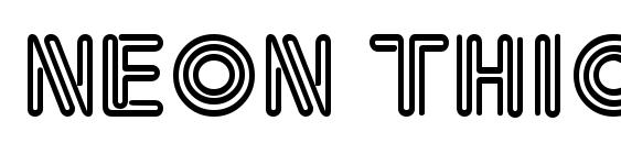шрифт Neon Thick, бесплатный шрифт Neon Thick, предварительный просмотр шрифта Neon Thick