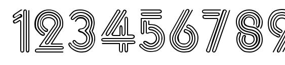 Neone Regular Font, Number Fonts