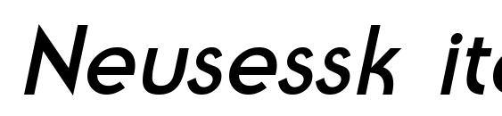 Neusessk italic font, free Neusessk italic font, preview Neusessk italic font