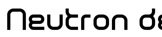 Neutron demo font, free Neutron demo font, preview Neutron demo font