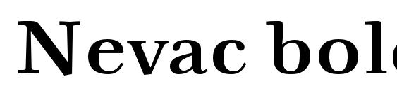 Nevac bold font, free Nevac bold font, preview Nevac bold font