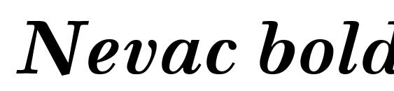 Nevac bolditalic Font