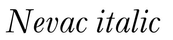 Nevac italic Font