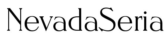 NevadaSerial Xlight Regular Font